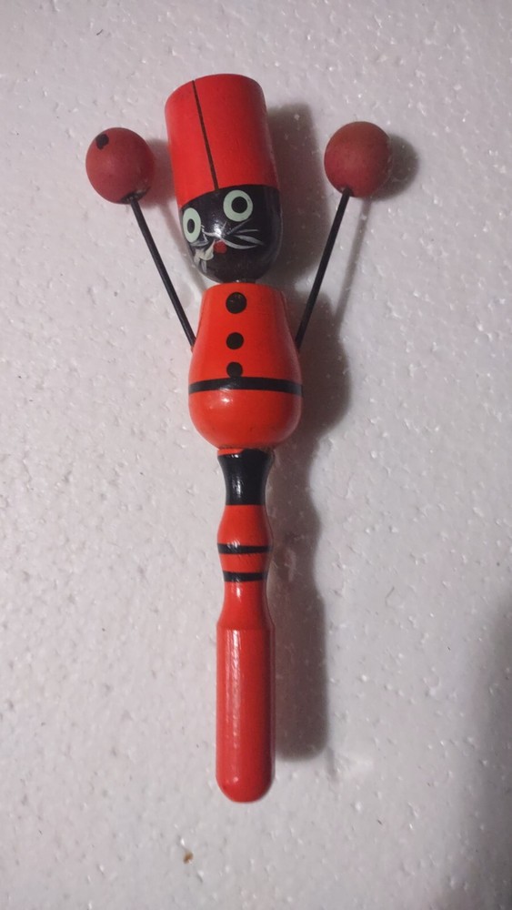 RARE Antique Halloween Black Cat Noise Maker Knocker Kazoo Great Colors Early