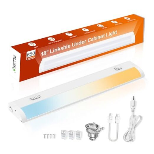 Under Cabinet LED Lights 18 Inch 10W 850LM with 5 Adjustable Color Temperatures