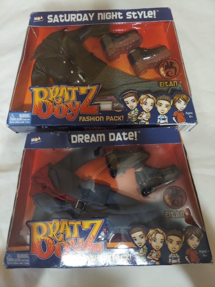 2  Bratz Boyz Fashion Pack Lot Eitan Dream Date! Saturday Night Style! NIP 2003