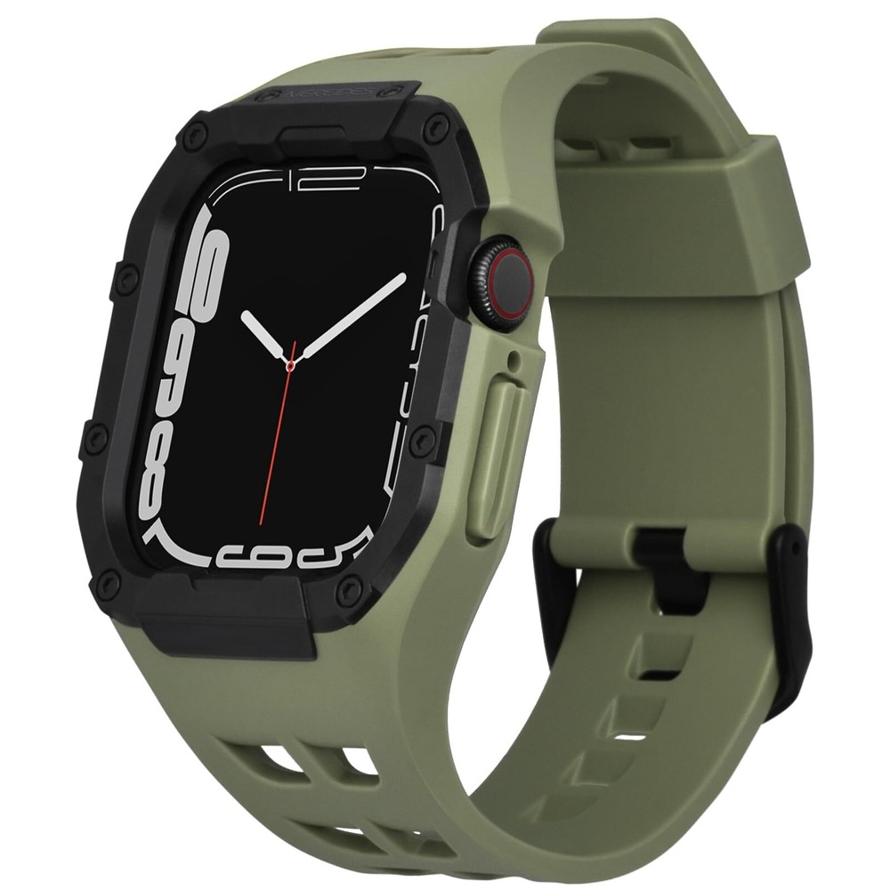 Compatible With Apple Watch Band, Sports TPU Strap With Shockproof PC Frame B...