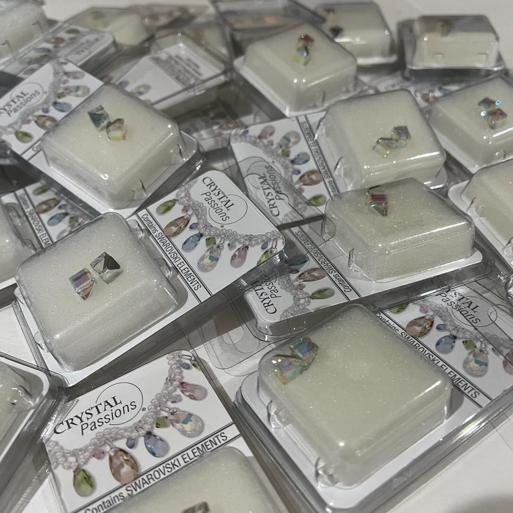 50 Pairs 6mm Clear AB Cube Swarovski Crystals on Sale-image