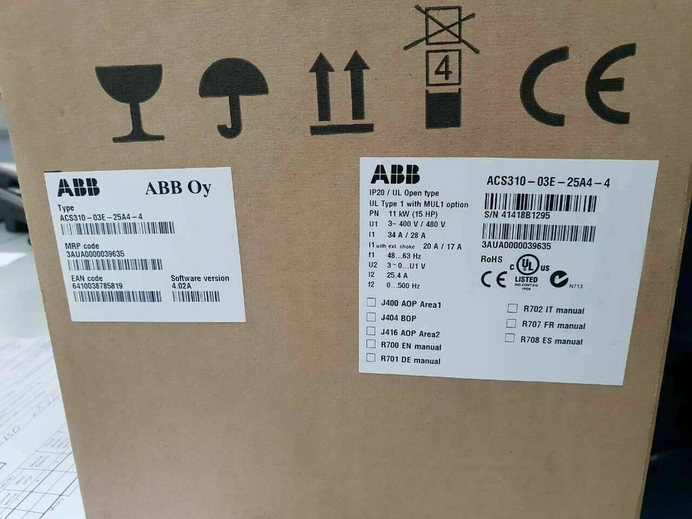ABB ACS310-03E-25A4-4 Inverter 1PC New ACS31003E25A44 Expedited Shipping