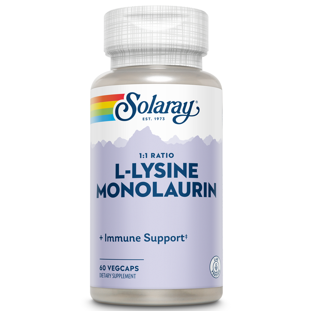 L-Lysine Monolaurin Immune Supplement | 1:1 Ratio | 60 VegCaps, 30 Serv.