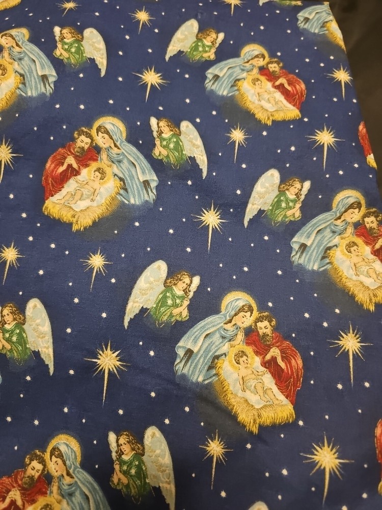 Cranston Early Enchantments Nativity Christmas 3yds Fabric 100% Ctn 118