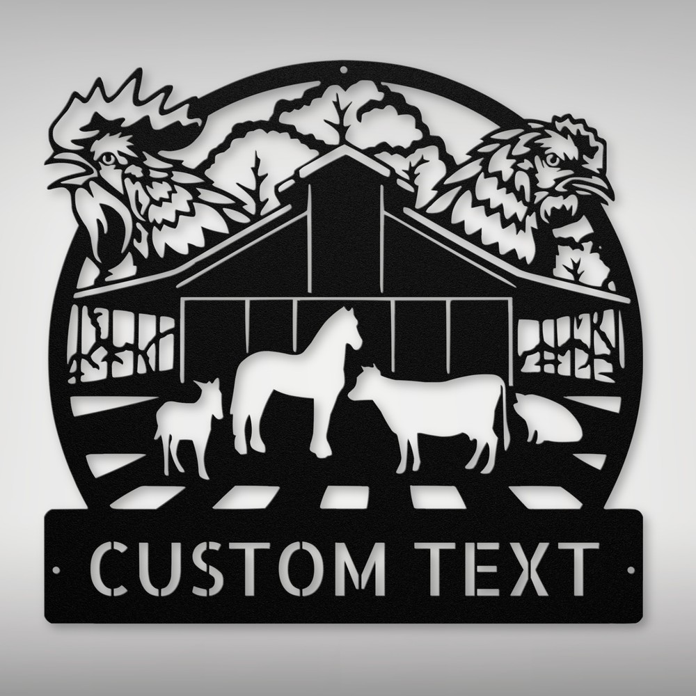 Custom Farm Animals Metal Sign Home Decor Farmer Gift Garden Animal Lovers