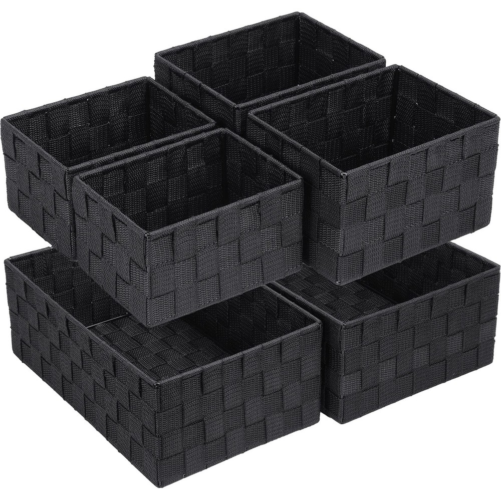 Woven Storage Baskets for Organizing 6 Pack, Large&Small Storage Cube Bins Se...
