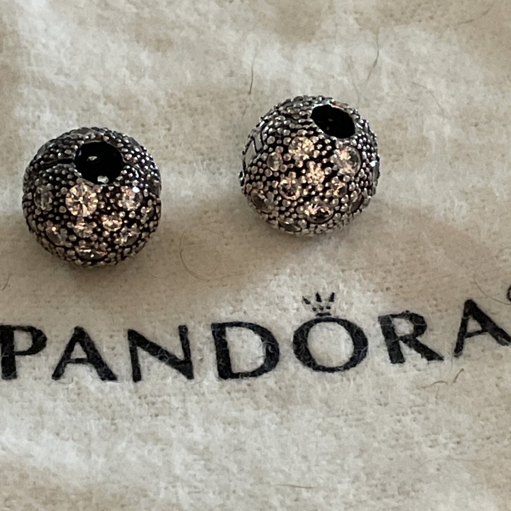 Pair Authentic S925 ALE PANDORA “Cosmic Star” RETIRED CLIPS