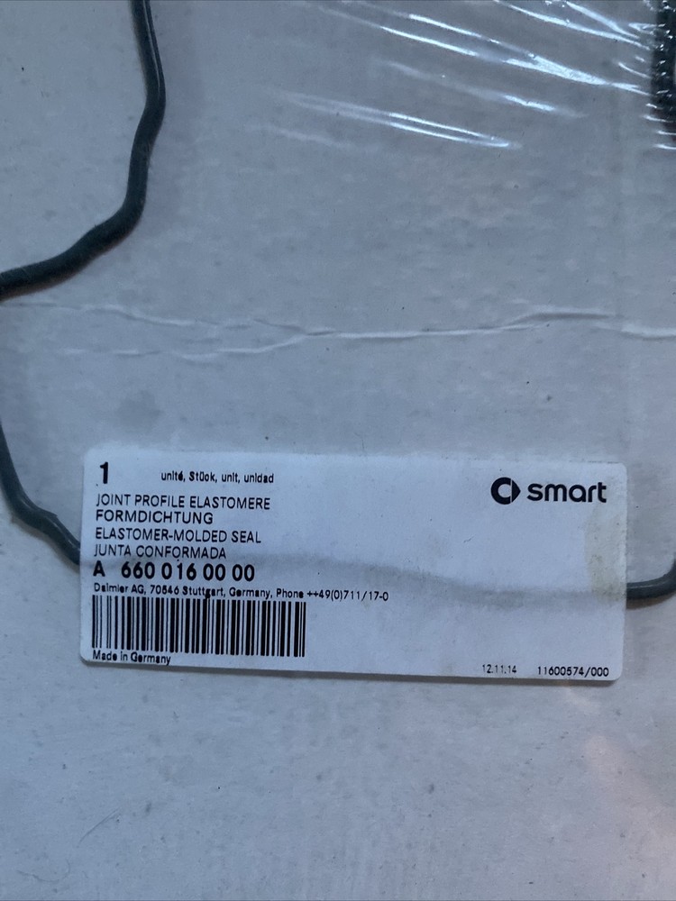 Cylinder Head Rocker Cover Gasket Smart MB:FORTWO,CABRIO,City 6600160000 New Gen