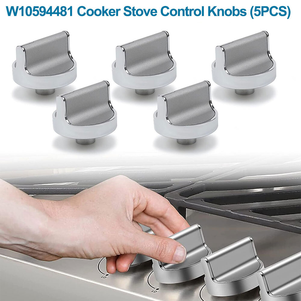 Whirlpool WCG97US6DS00 Stove Knob - 5-Pack Replacement Cooktop Control