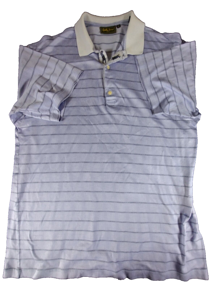 Bobby Jones Men's Blue & Purple Short Sleeve Golf Polo Shirt