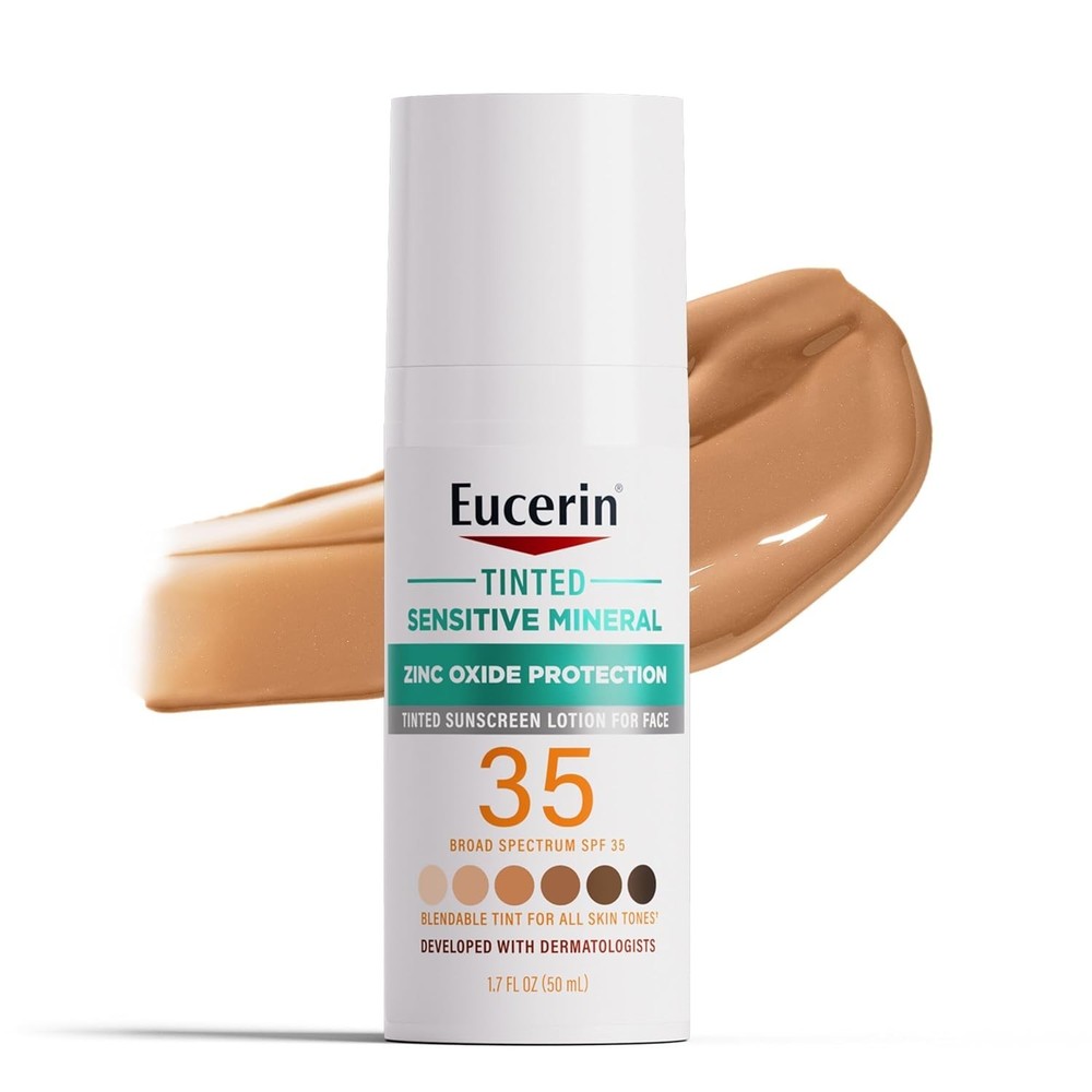 Eucerin Tinted Sensitive Mineral Face Sunscreen SPF 35 1.7oz Non-Comedogenic