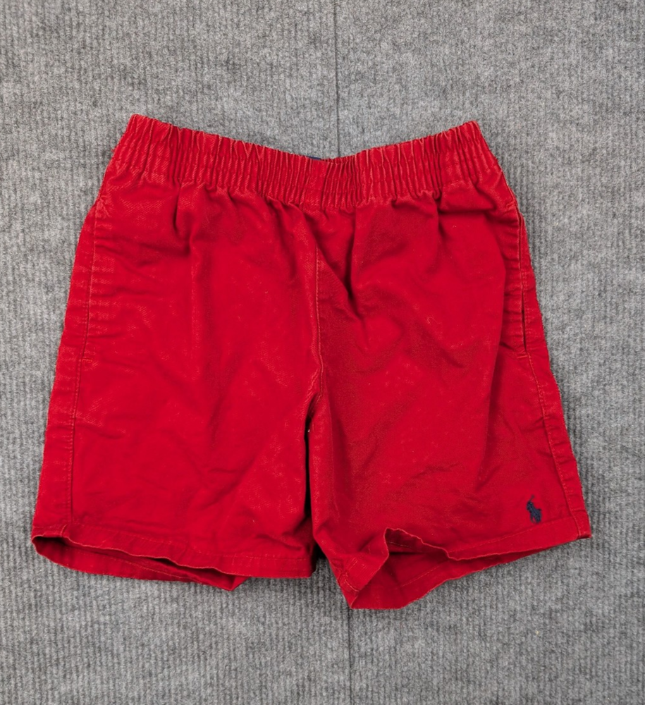 Polo Ralph Lauren Shorts Boys Kid 5 Pull On Cotton Red Preppy Logo Chino Classic