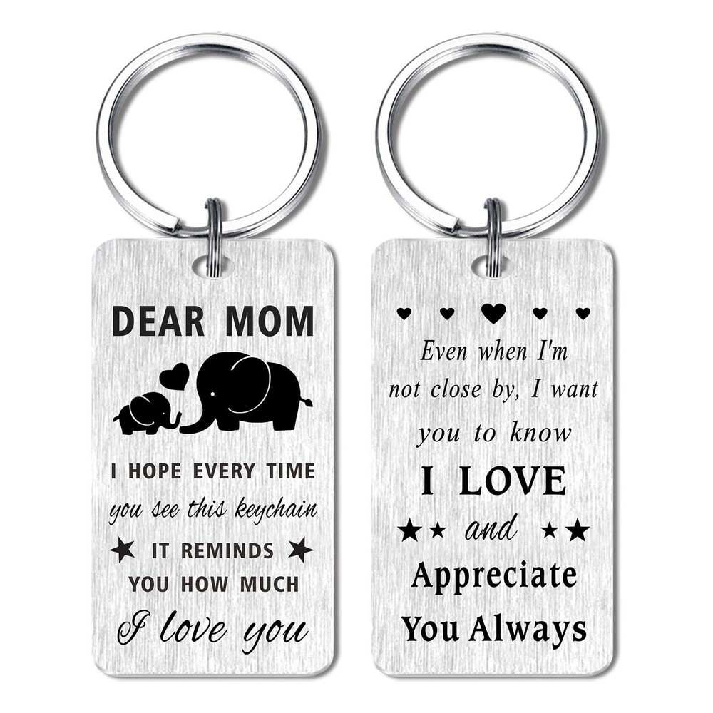 Mothers Day Gifts for Mom from Daughter Son- I Love You Mom Birthday Keychain...-image