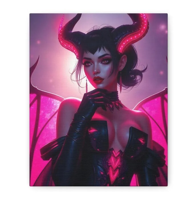 Wall Art for Fantasy Home Decor Lovers. Art Title: Demoness Glamour