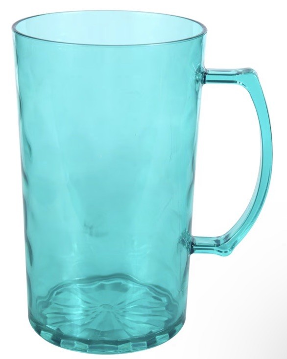 Hammered 26 oz Plastic Beer Mug Classic Large Traditional Design