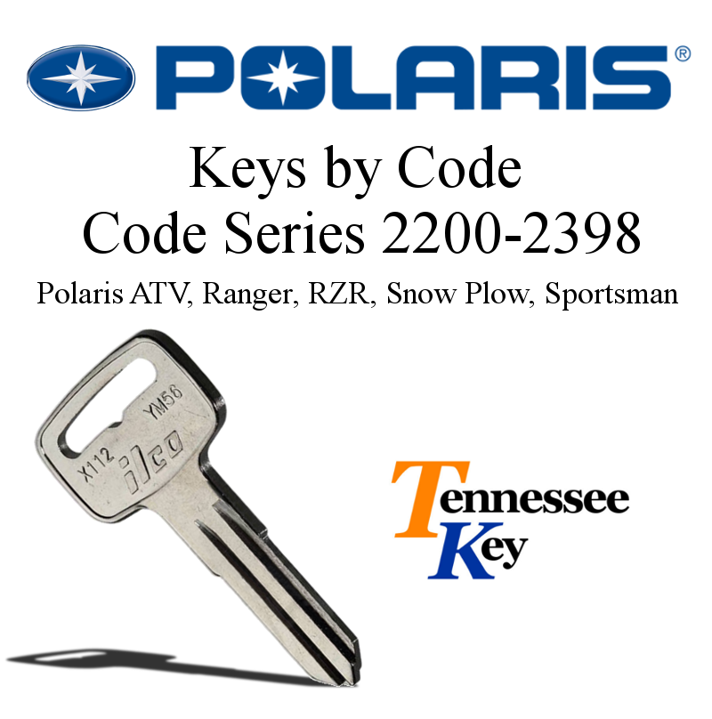 Polaris ATV Ranger RZR Snowmobile Sportsman Keys Key Codes 2000-2198
