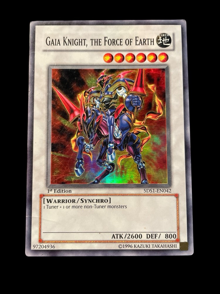 YuGiOh Gaia Knight the Force of Earth 5DS1-EN042 Super Rare 1st Ed NM