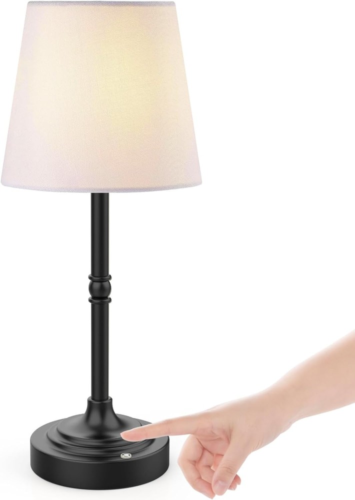 Cordless Rechargeable LED Table Lamp in Sleek Black Design