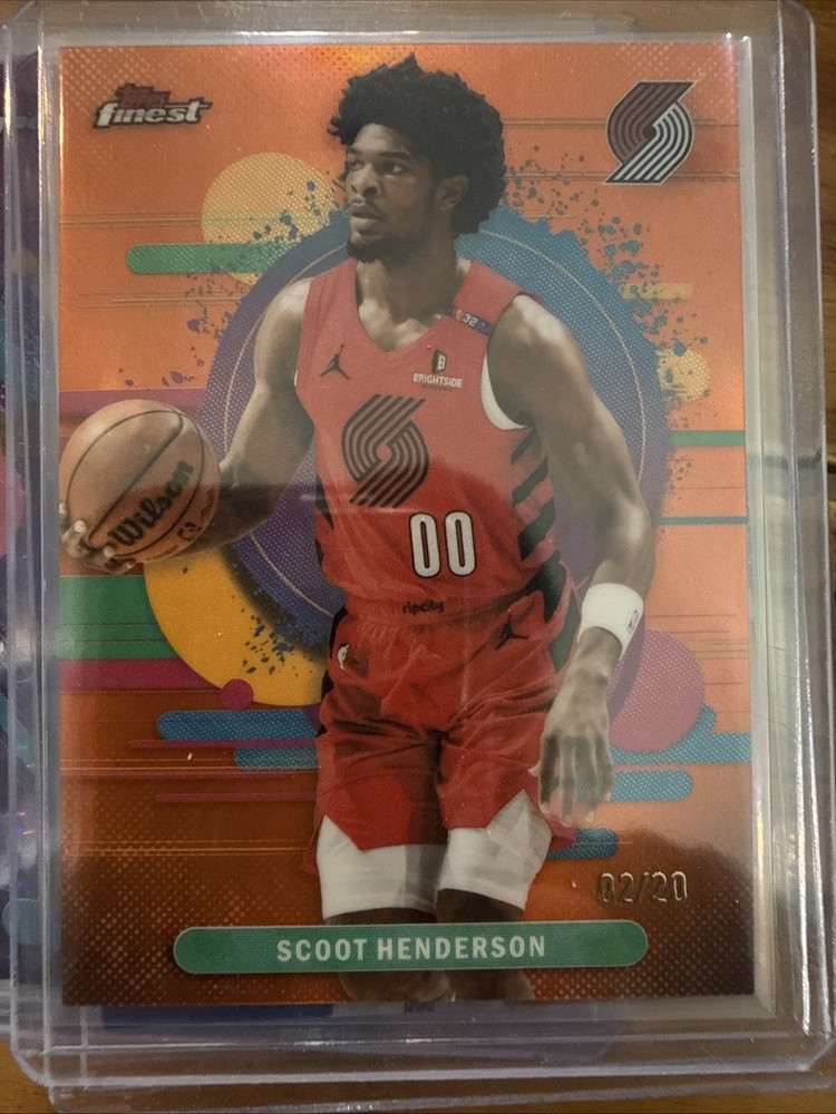 2025-26 Topps Finest - Scoot Henderson #187 uncommon Orange /20 Trail Blazers