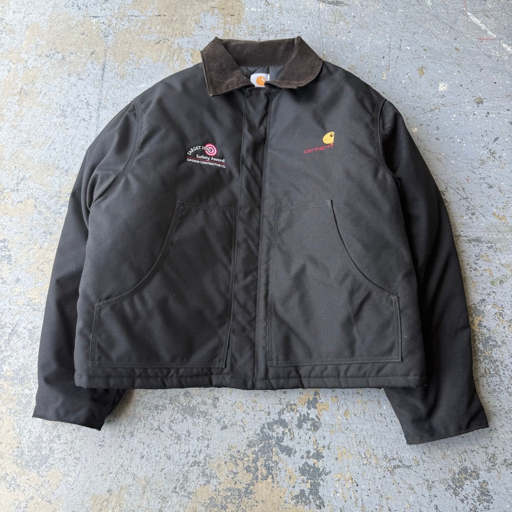 Vintage Carhartt J20 Black Cropped Quilt-Lined Arctic Work Jacket