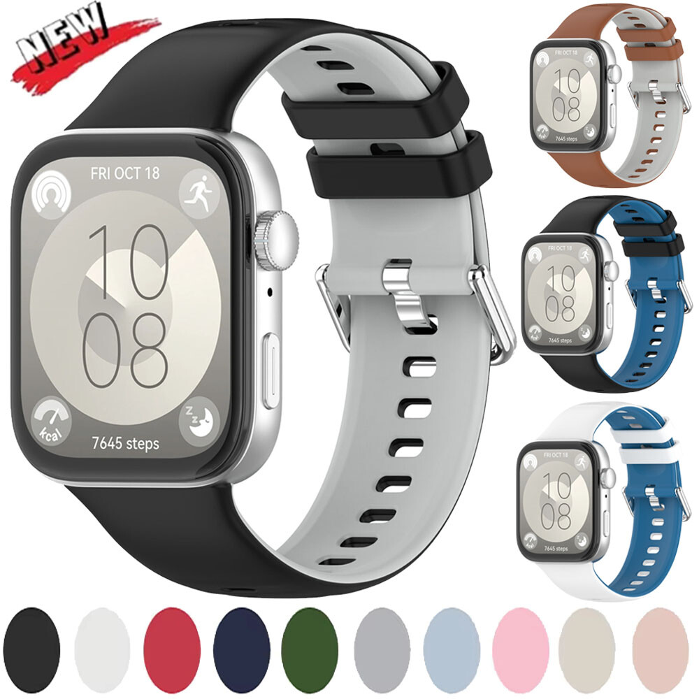 For Huawei Watch Fit 3 Silicone Rubber Wrist Strap Band Watch Replacement Sports