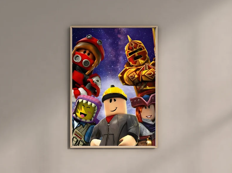 Roblox Poster Gaming Room Poster Print Game Video Games Digital Poster Clipart