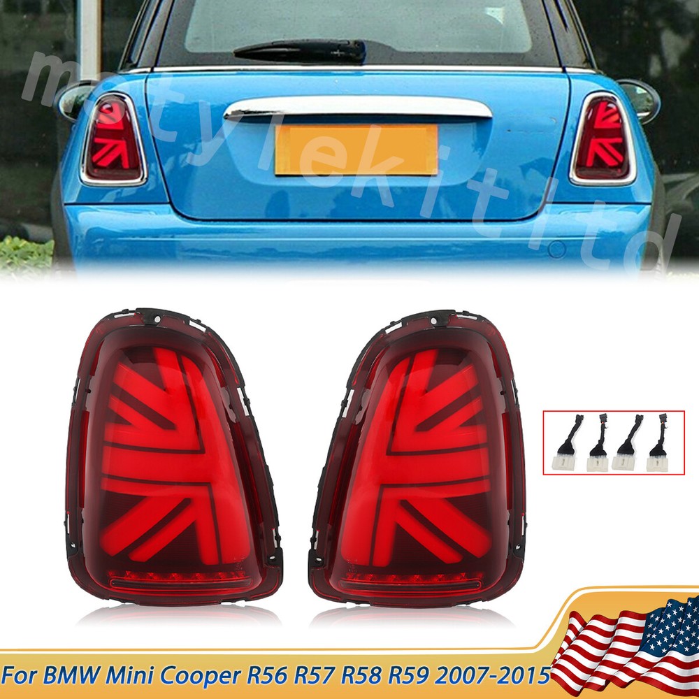 Red LED Tail Lights For Mini Cooper R56 R57 R58 R59 2007-13 Rear Lamps