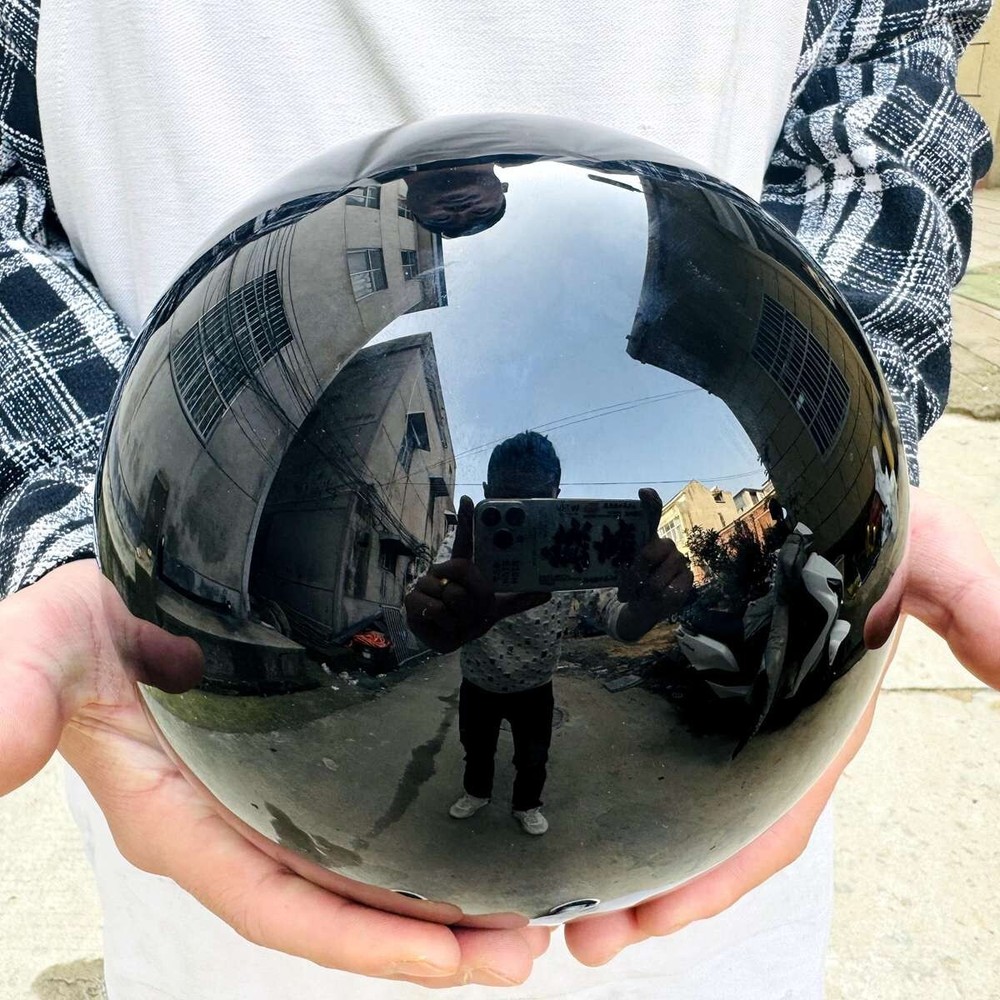22.05LB  Natural black obsidian ball repair quartz crystal ball gift Healing