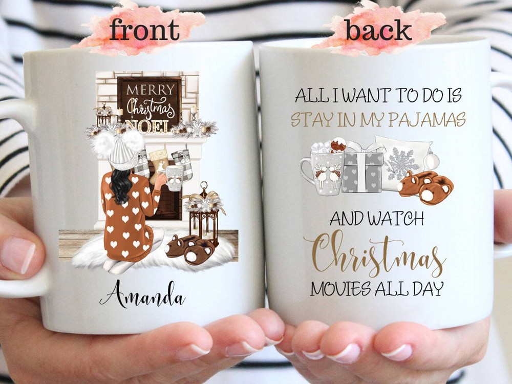Christmas Movie Watching Mug Christmas Coffee Mug Personalized Christmas Gift Fo
