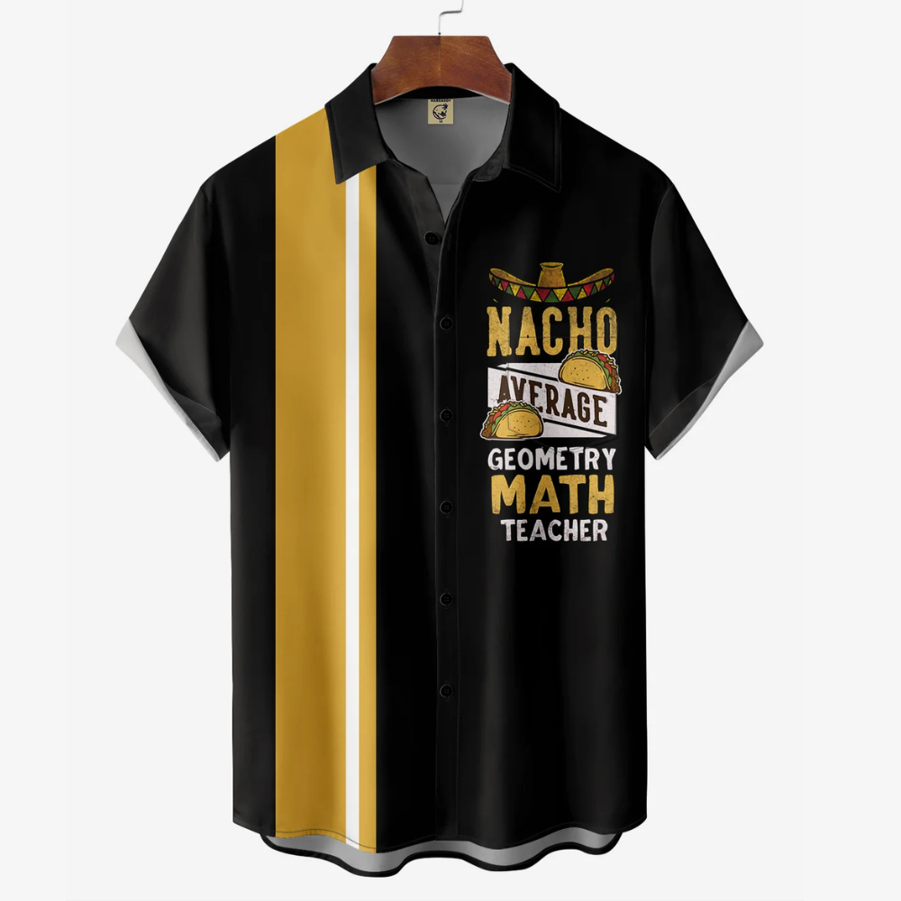 Mexican Culture Nacho Average Geometry Math Teacher Fun Hawaiian Shirt Design
