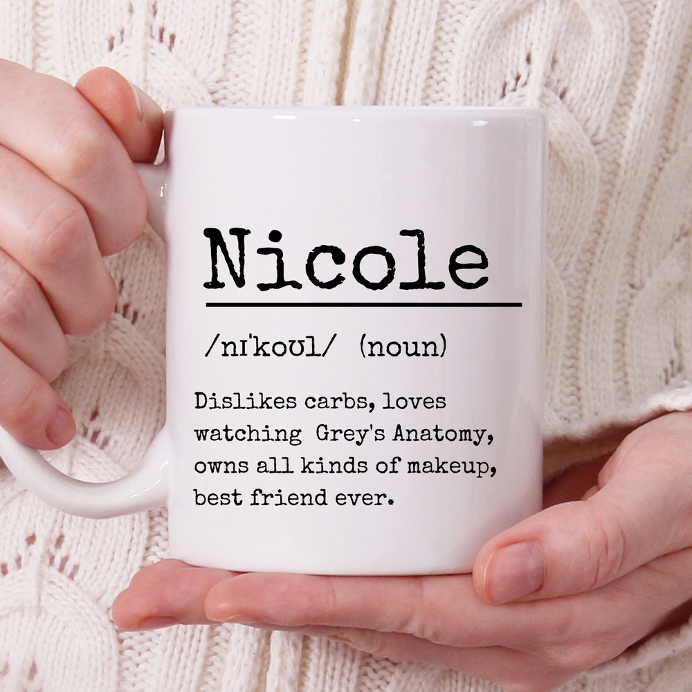 Personalised Mug Name Definition Double Sided Funny Gift For Dad Or Mum Gift For