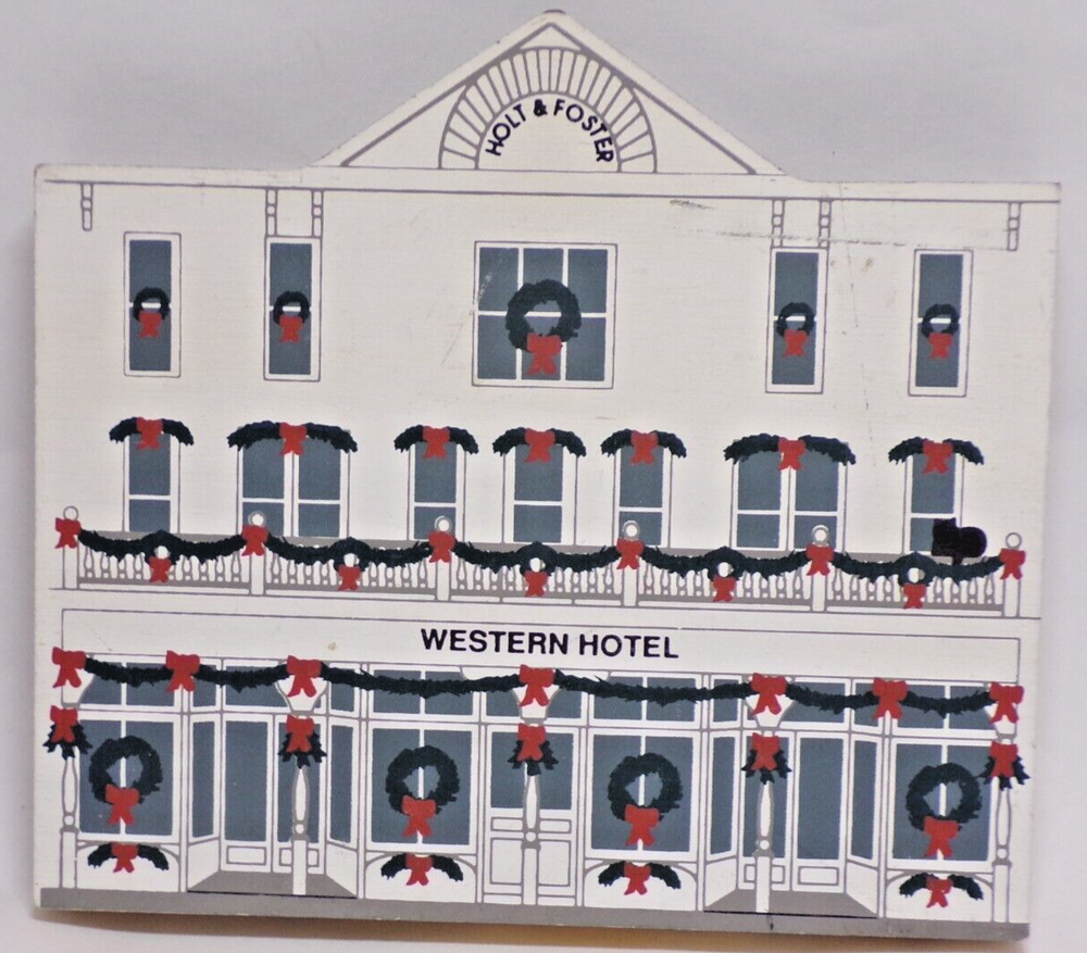 1991 Signed The Cat's Meow Rocky Mountain Christmas Western Hotel Collectible