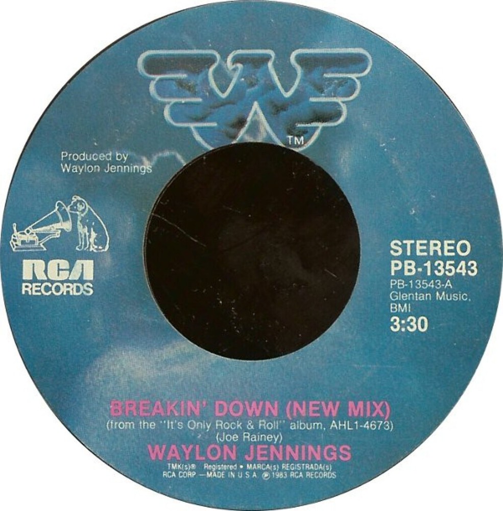 Waylon Jennings - Breakin' Down (New Mix) - RCA - PB-13543 - 7