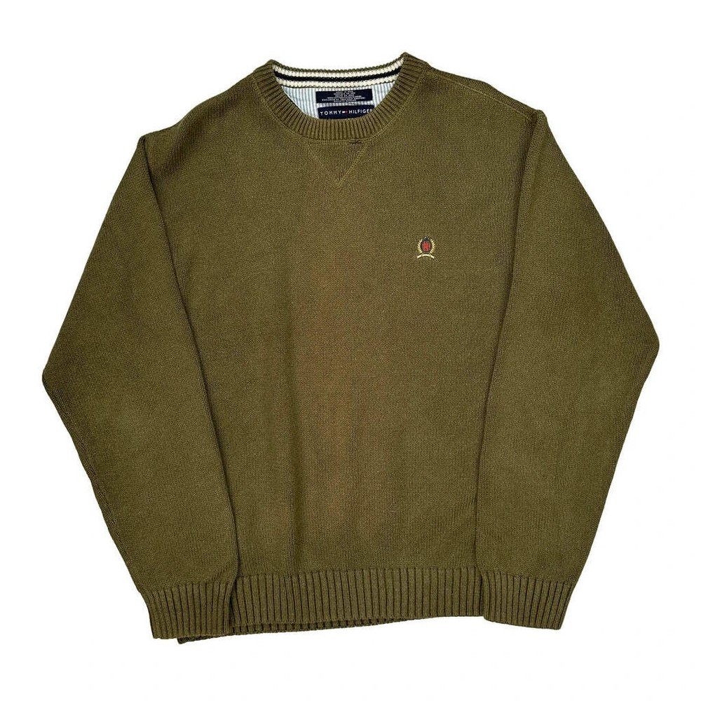 Tommy Hilfiger Sweater - XL Green Cotton