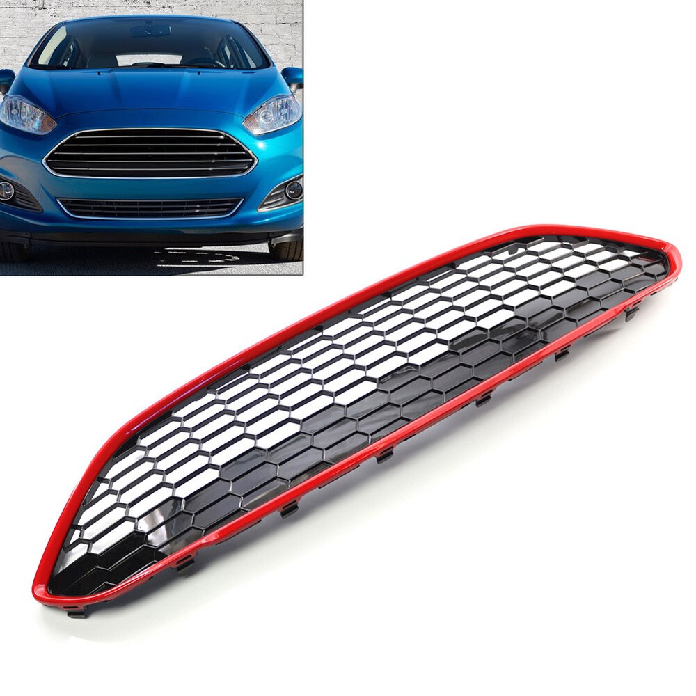 Front Bumper Honeycomb Grille For Ford Fiesta MK7.5 2013-2017