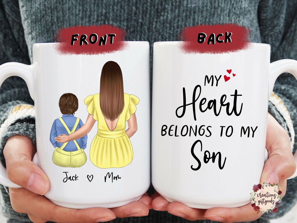 Mom And Son Mug Gift For Mom Custom Mother And Son Gift Mother's Day Mug My
