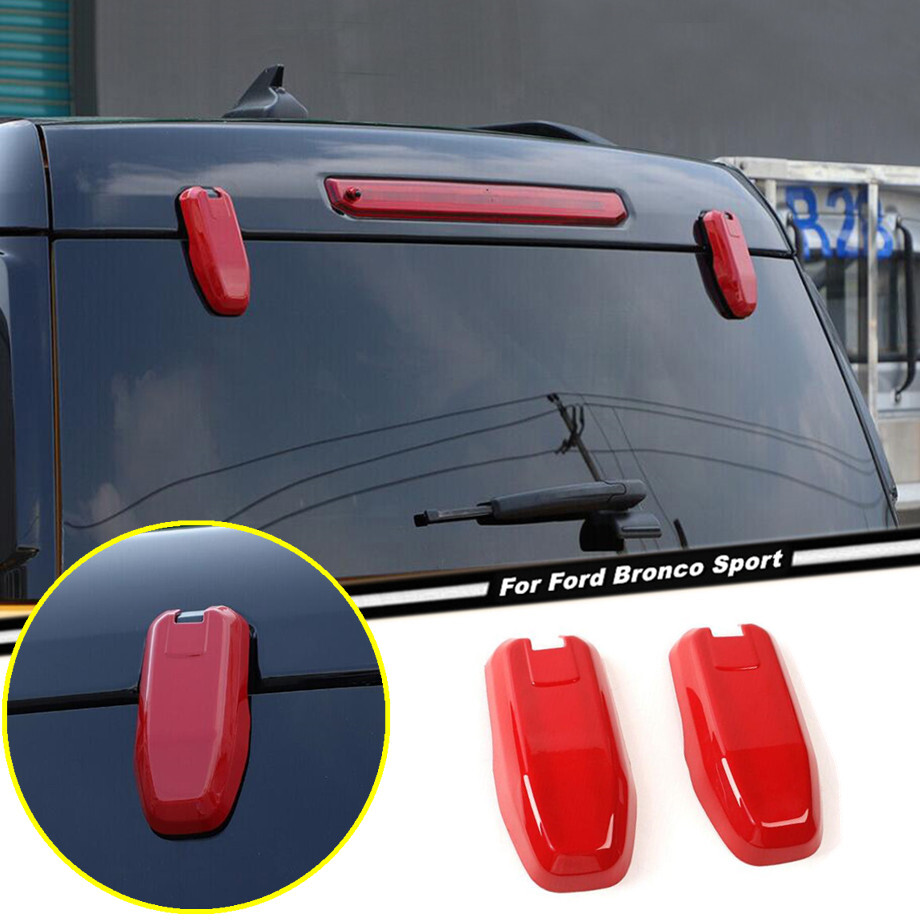 For 2021-2024 Ford Bronco Sport Red Tail Door Rear Window Glass Hinge Cover Trim