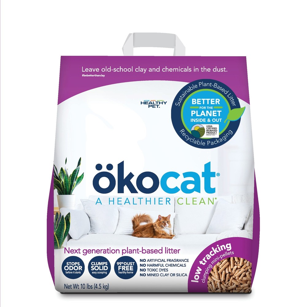 Dust-Free Clumping Wood Pellet Cat Litter 10 lbs Unscented Low Mess