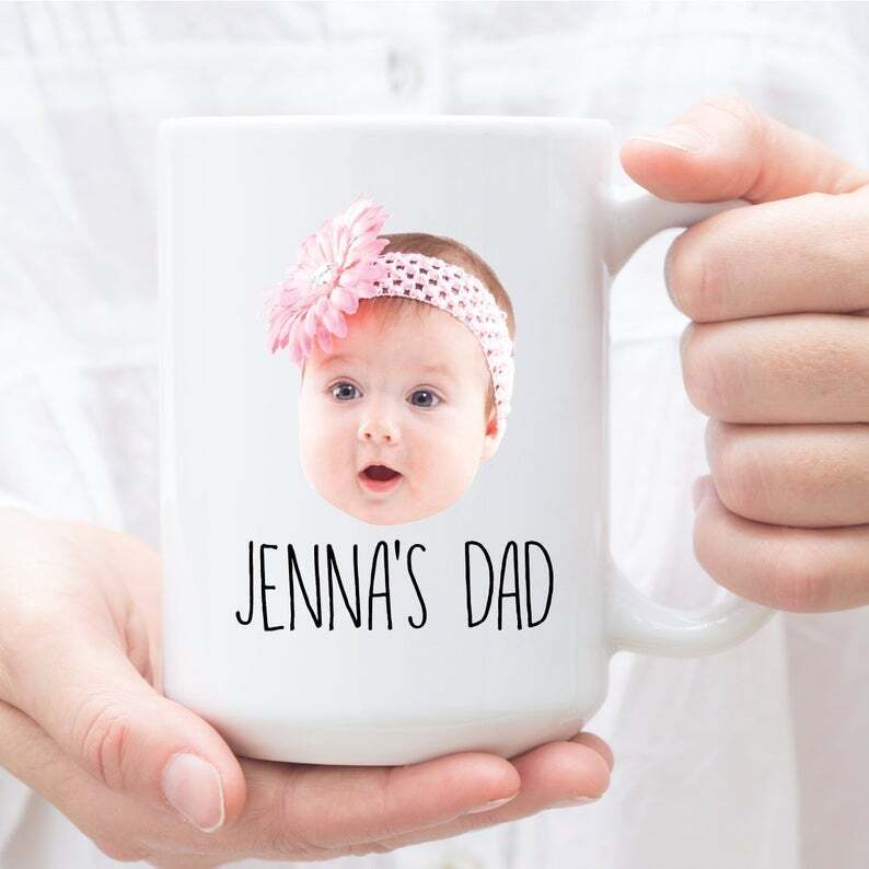 Taza de regalo de foto de bebé para papá taza de regalo de cara de bebé foto personalizada