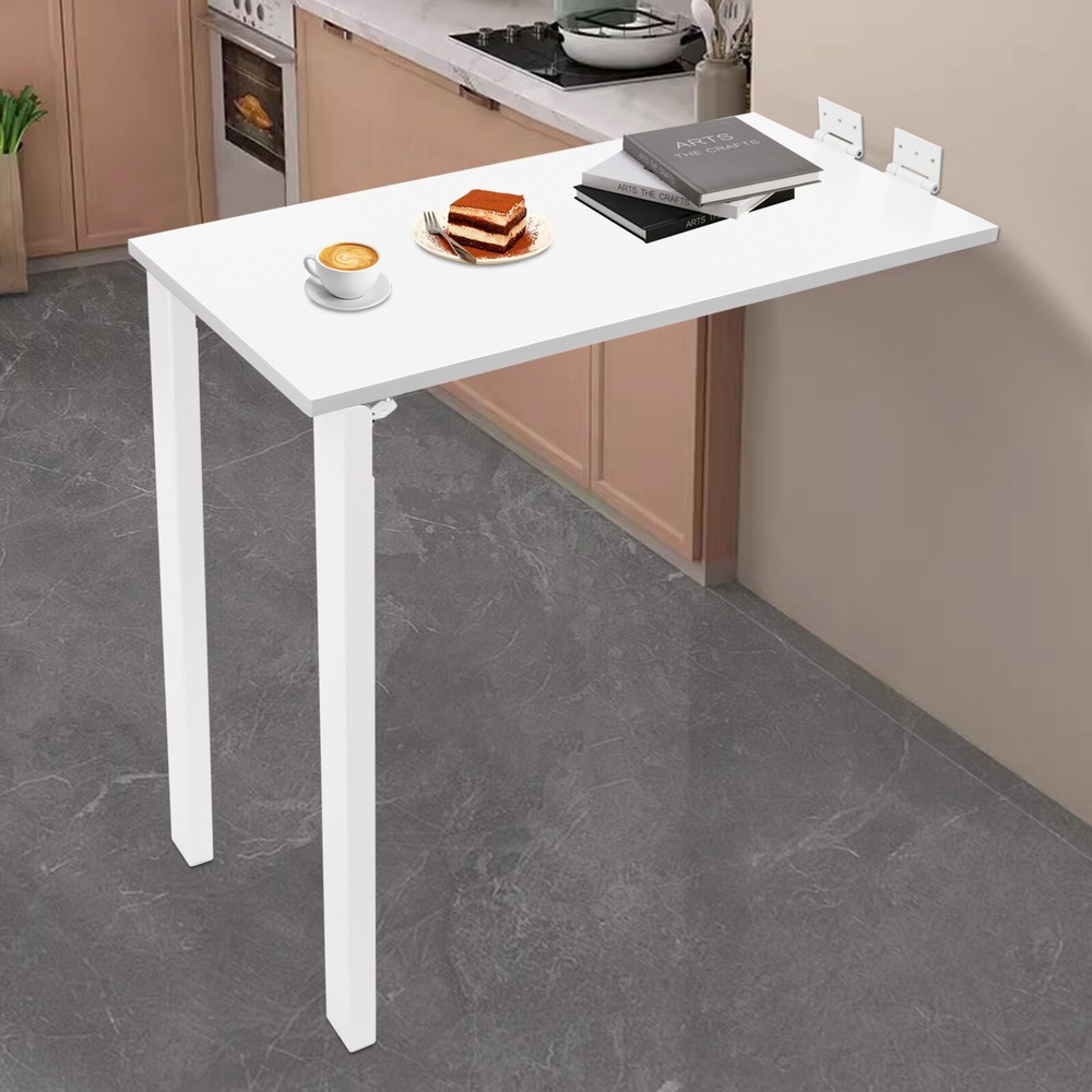 Folding Dining Table Wall Mounted Table L-shape Learning Home Hanging Table