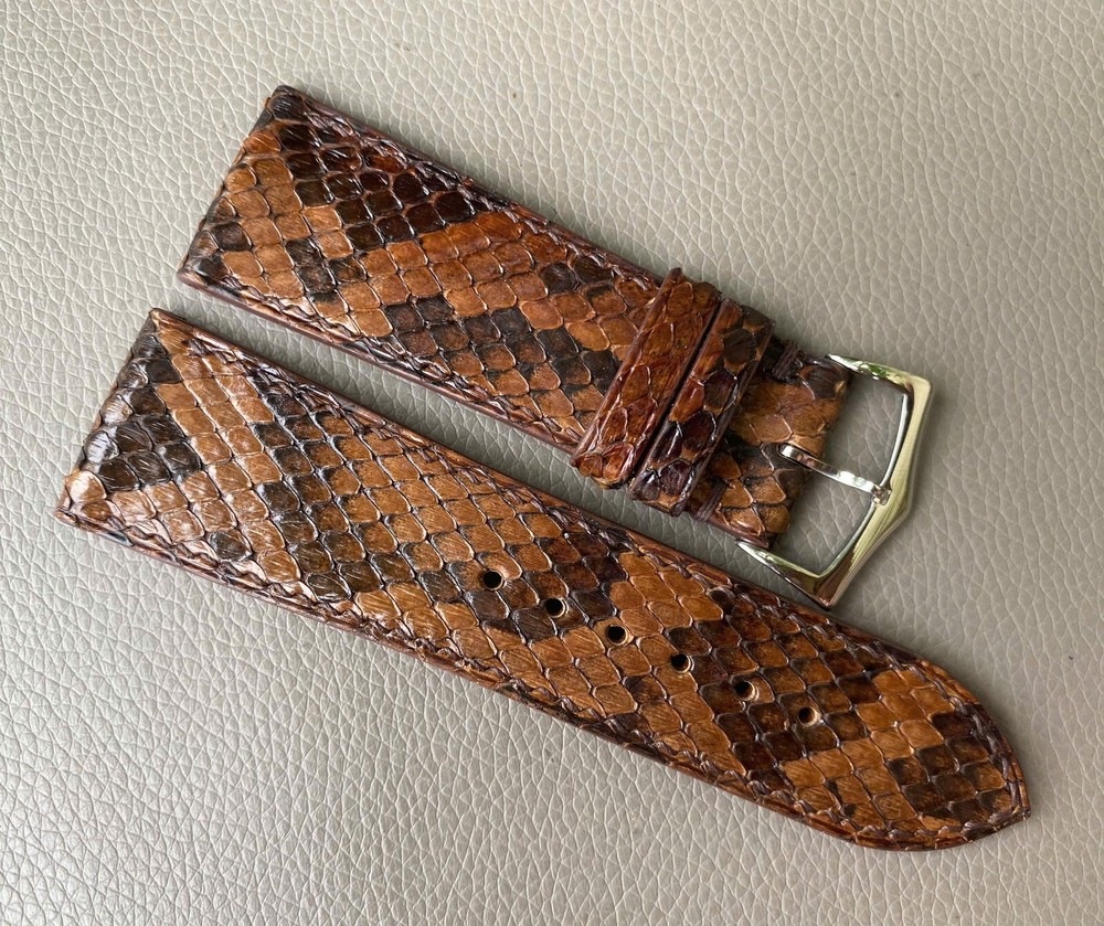 Premium Genuine Snake Leather Watch Strap Sizes 14-28mm