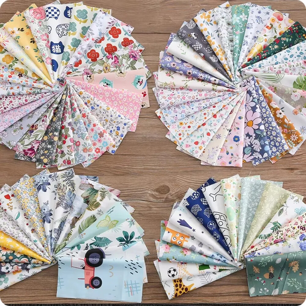 Cotton Craft Fabric Bundle 100pcs Squares Patchwork Sewing Scrapbooking Quilting
