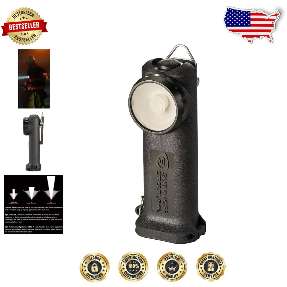 175-Lumen Water-Resistant Right Angle Flashlight with Adjustable Modes for Survival  
