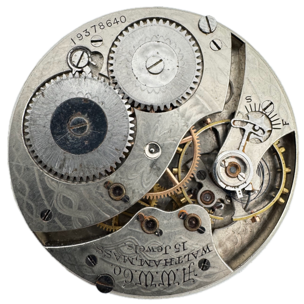 Antique 12s 1913 Waltham 15 Jewel Mechanical Pocket Watch Movement 220 USA