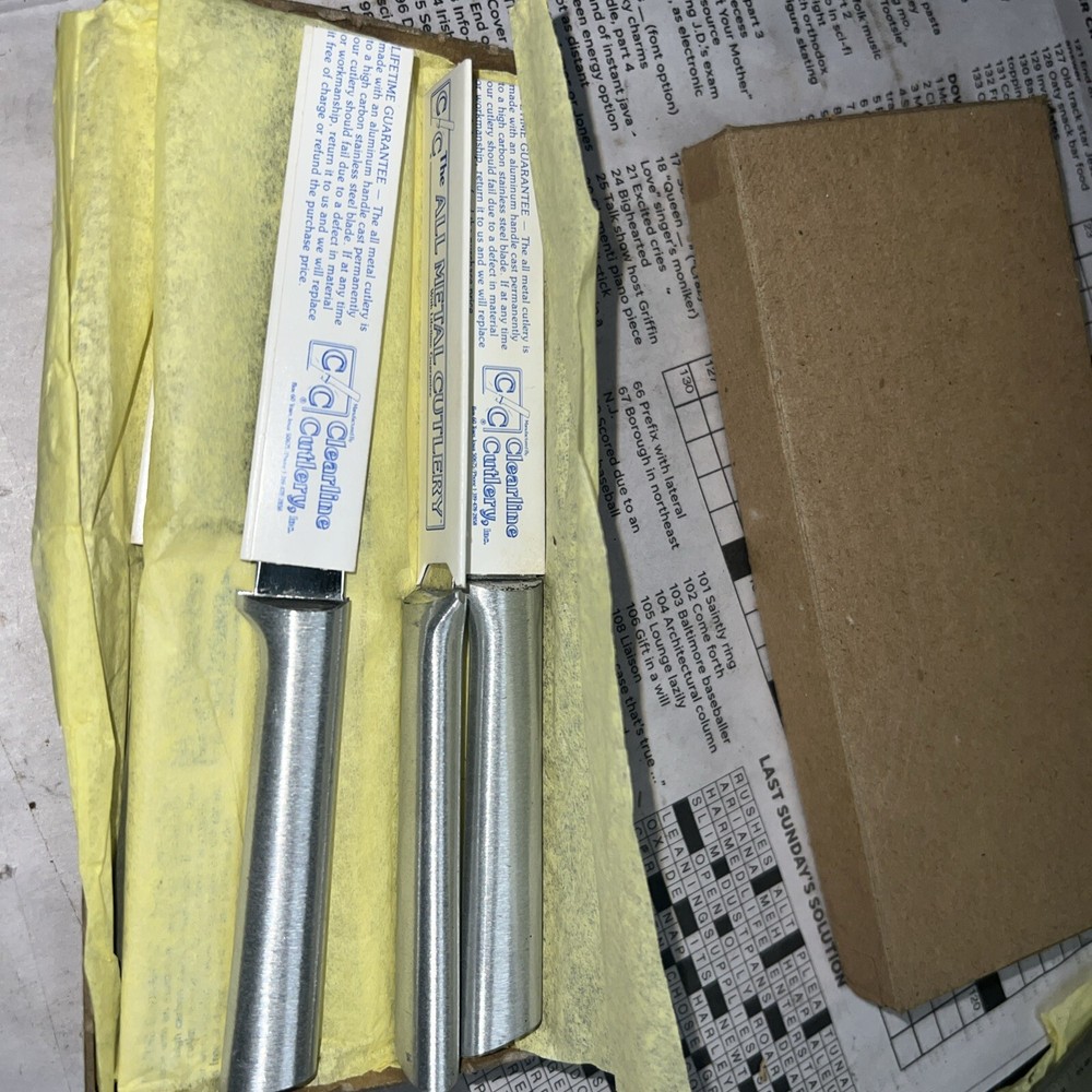 Set of 12 New Vintage All Metal Clearline Cutlery Knives Made in USA