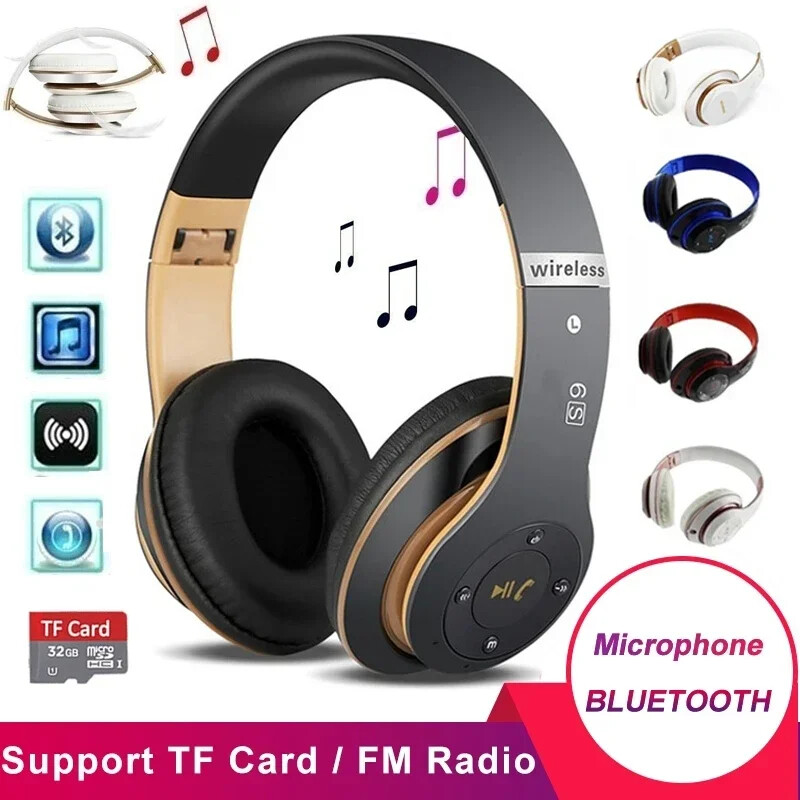 Wireless Headphones Bluetooth Noise Cancelling Stereo Earphones Over Ear Headset