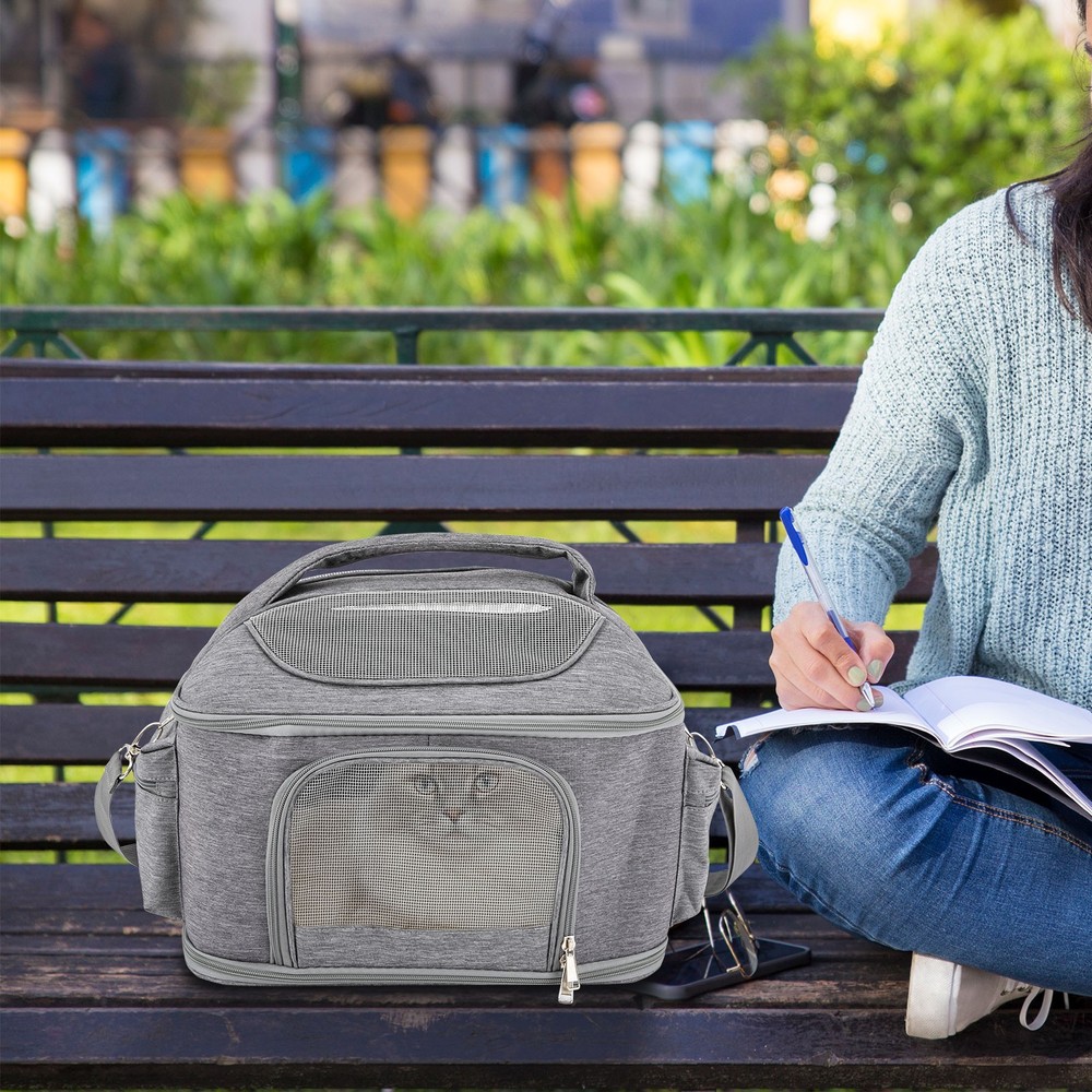 Collapsible Waterproof Pet Carrier Travel Bag with Oxford Fabric  