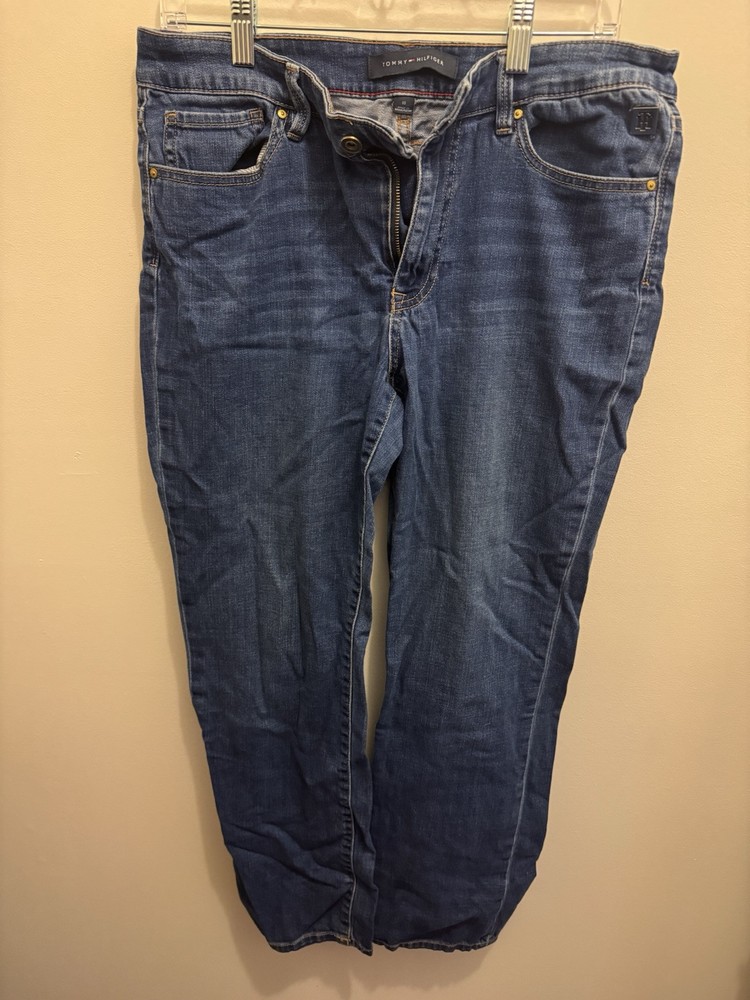 Tommy Hilfiger Womens Straight Leg Medium Wash Blue Denim Jeans Size 10