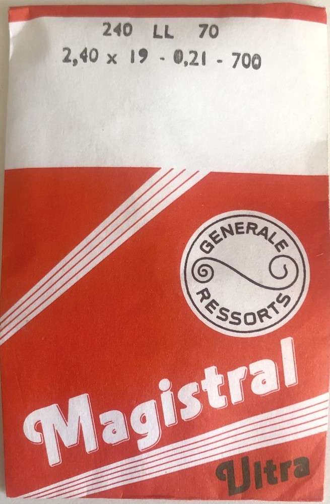 1X= 2.40 X .21 Ø19 Watch Mainspring 700/240 LL70  