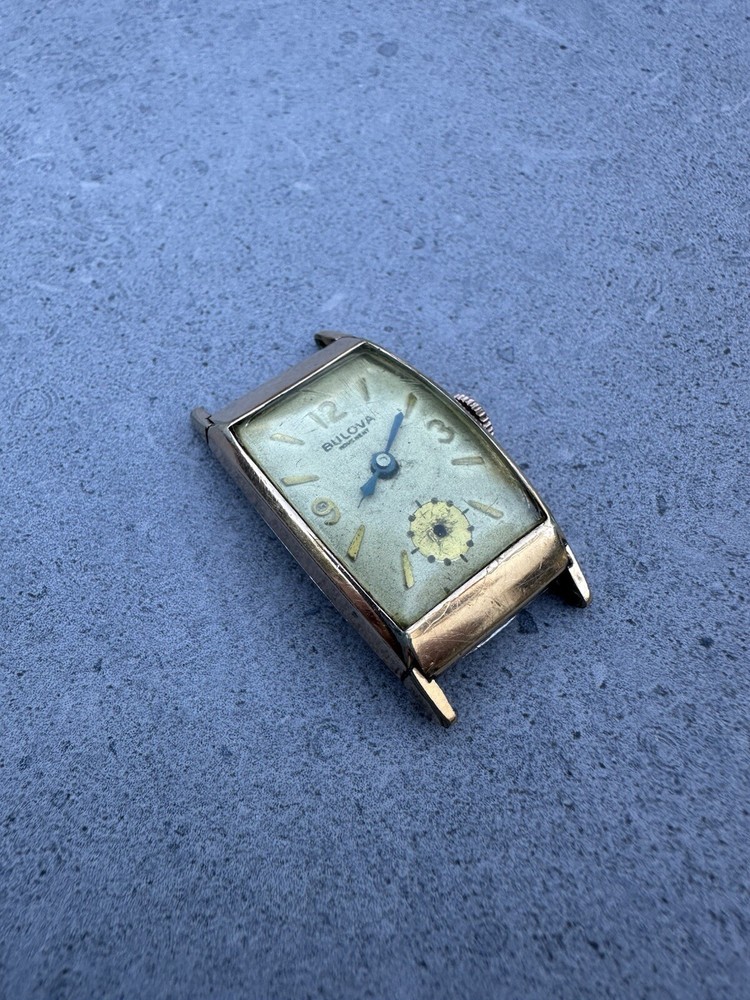 Vintage 1930s Rose Gold Bulova Tank Watch Swiss Movement